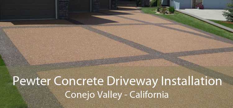 Pewter Concrete Driveway Installation Conejo Valley - California