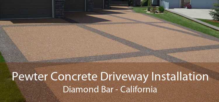 Pewter Concrete Driveway Installation Diamond Bar - California