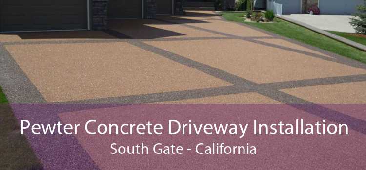 Pewter Concrete Driveway Installation South Gate - California