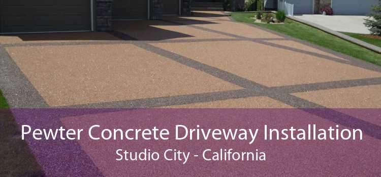 Pewter Concrete Driveway Installation Studio City - California