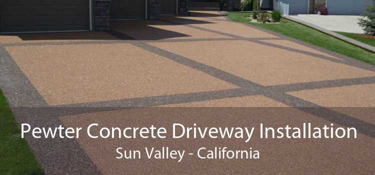 Pewter Concrete Driveway Installation Sun Valley - California