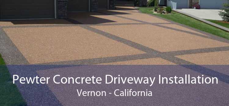 Pewter Concrete Driveway Installation Vernon - California
