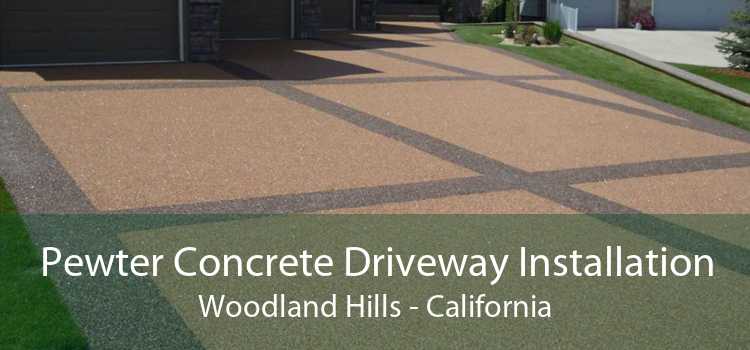 Pewter Concrete Driveway Installation Woodland Hills - California