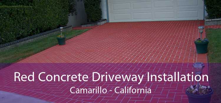Red Concrete Driveway Installation Camarillo - California