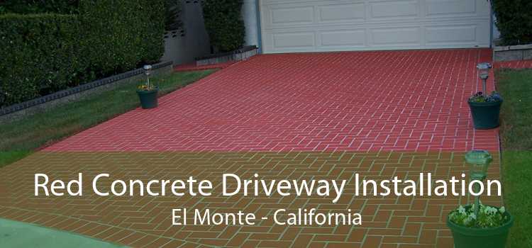 Red Concrete Driveway Installation El Monte - California