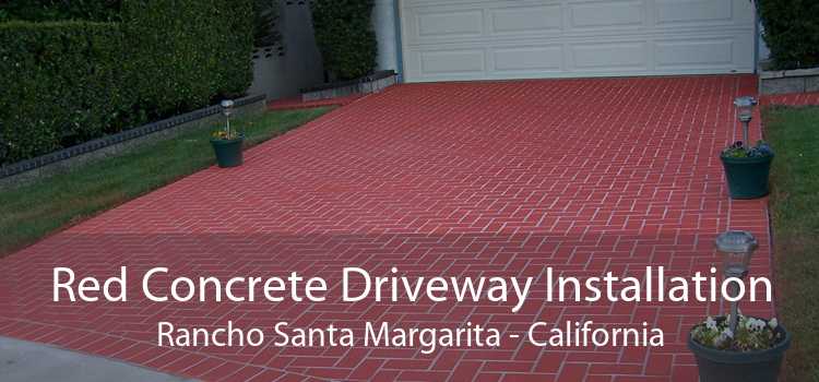 Red Concrete Driveway Installation Rancho Santa Margarita - California
