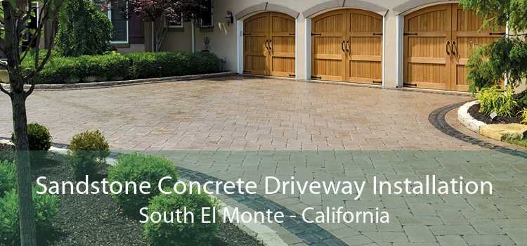 Sandstone Concrete Driveway Installation South El Monte - California