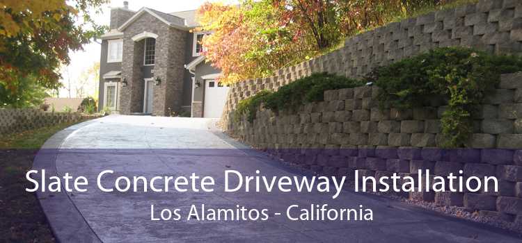 Slate Concrete Driveway Installation Los Alamitos - California