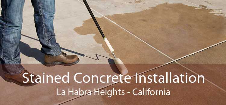 Stained Concrete Installation La Habra Heights - California