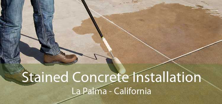 Stained Concrete Installation La Palma - California