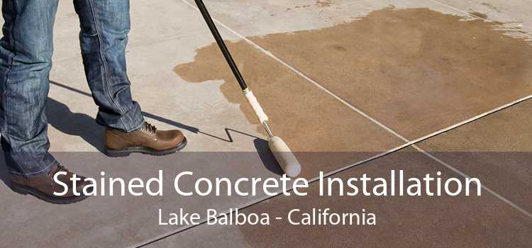 Stained Concrete Installation Lake Balboa - California