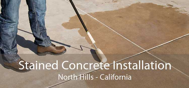 Stained Concrete Installation North Hills - California