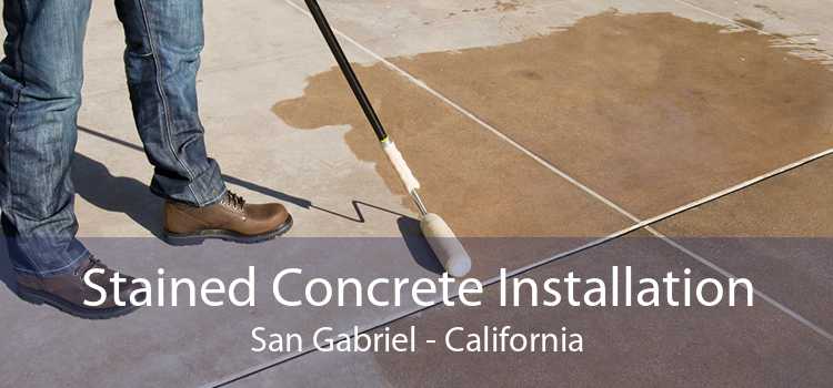 Stained Concrete Installation San Gabriel - California
