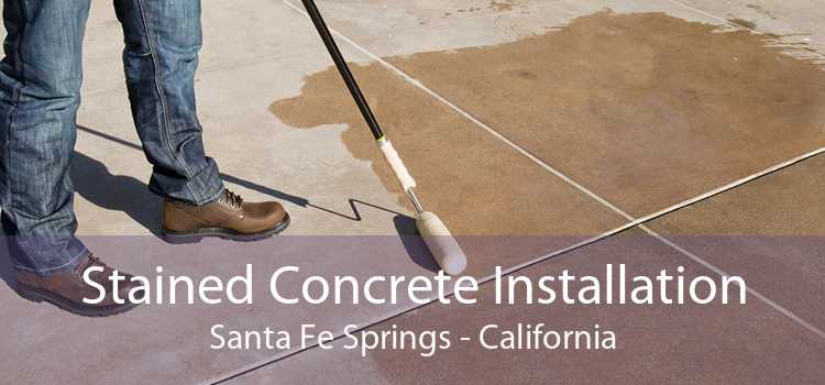 Stained Concrete Installation Santa Fe Springs - California