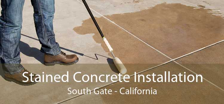 Stained Concrete Installation South Gate - California