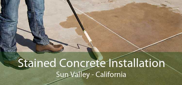 Stained Concrete Installation Sun Valley - California