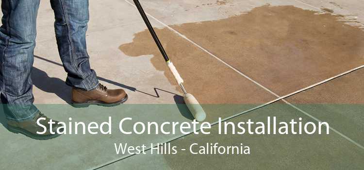 Stained Concrete Installation West Hills - California