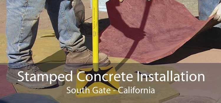 Stamped Concrete Installation South Gate - California