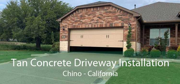 Tan Concrete Driveway Installation Chino - California