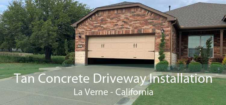 Tan Concrete Driveway Installation La Verne - California
