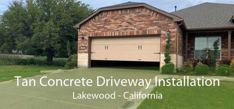 Tan Concrete Driveway Installation Lakewood - California