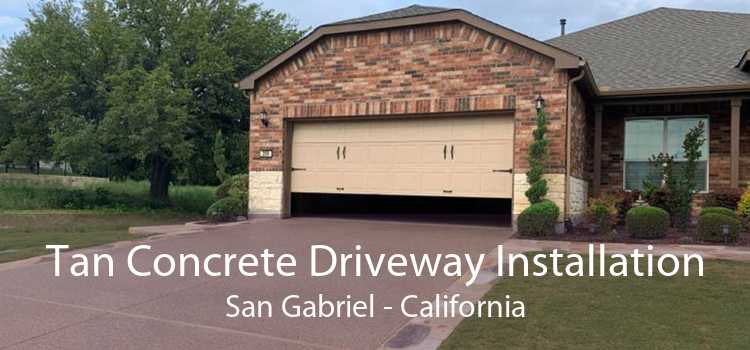 Tan Concrete Driveway Installation San Gabriel - California