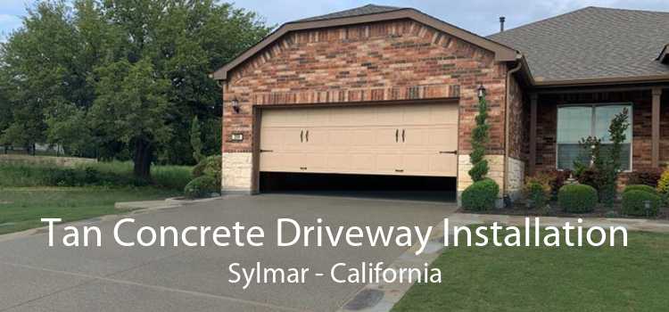 Tan Concrete Driveway Installation Sylmar - California