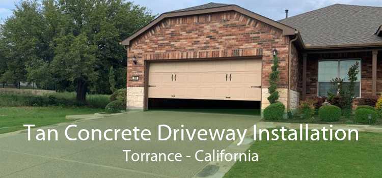 Tan Concrete Driveway Installation Torrance - California