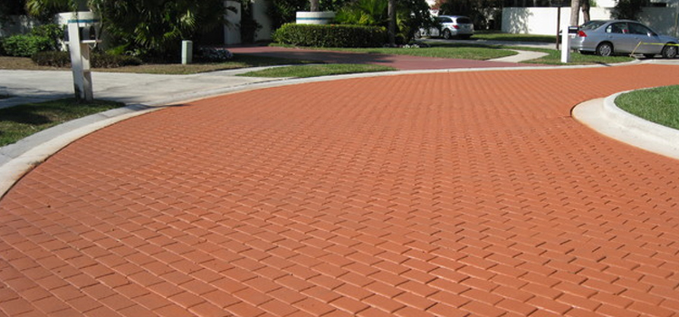Red Concrete Driveway Contractors Santa Barbara
