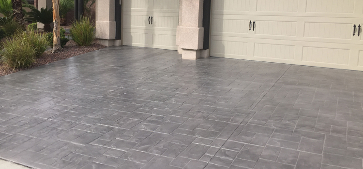 Slate Concrete Commercial Driveway Cathedral City